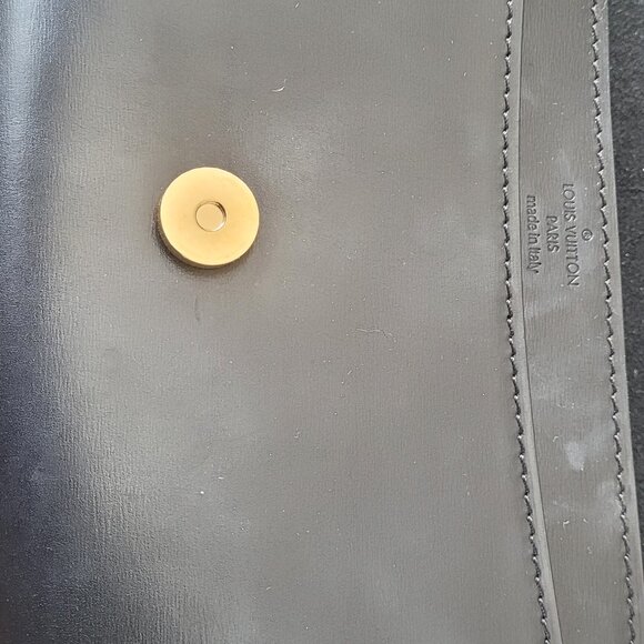 LOUIS VUITTON - one of a kind EXCLUSIVE black crystal LV logo evening clutch bag - Picture 4 of 4